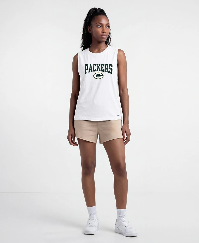 Champion Women's Green Bay Packers Sleeveless Distressed Muscle Tank Top