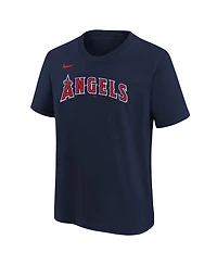 Nike Big Boys and Girls Navy Los Angeles Angels Wordmark T-Shirt