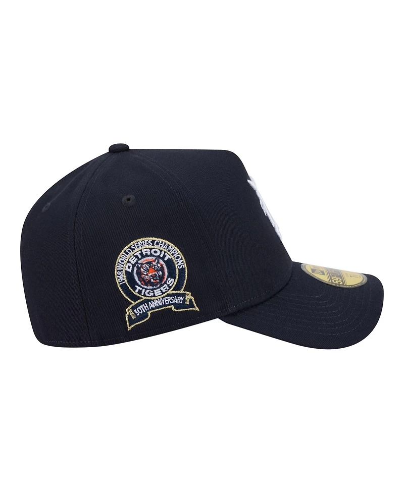New Era Men's Navy Detroit Tigers A-Frame 59FORTY Fitted Hat