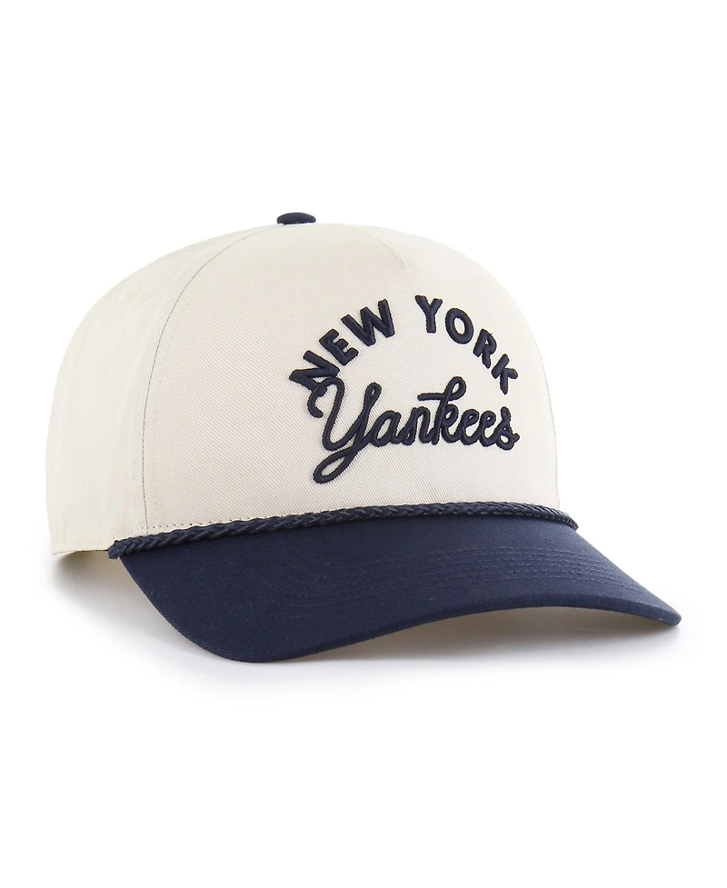 '47 Brand Men's Natural/Navy New York Yankees Rope Script Hitch Adjustable Hat