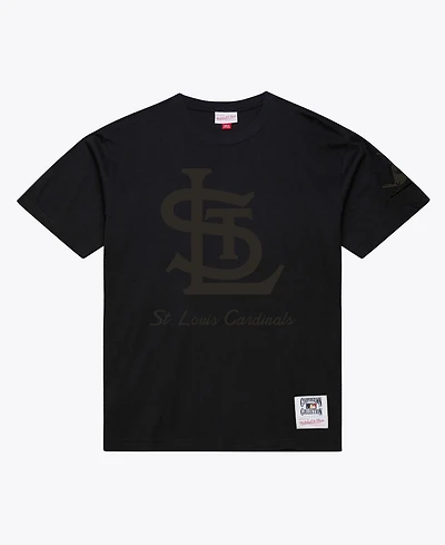 Mitchell & Ness Men Black St. Louis Cardinals Cooperstown Collection Phantom T-Shirt
