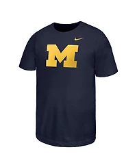 Nike Big Boys and Girls Navy Michigan Wolverines Logo T-Shirt