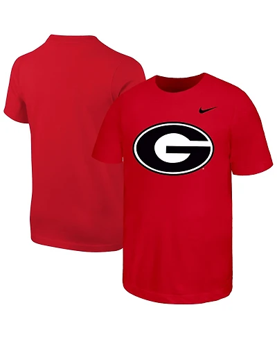 Nike Big Boys and Girls Red Georgia Bulldogs Logo T-Shirt