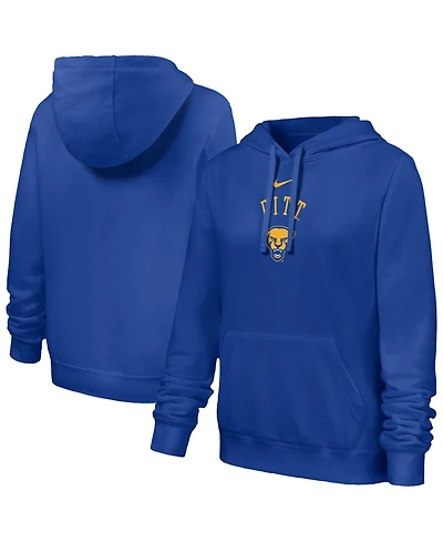 Nike Women's Pitt Panthers Club Screen-Print Graphic Semi-Brushed Fleece Hoodie