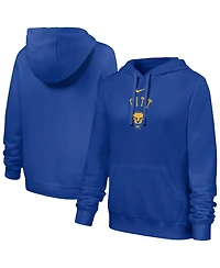 Nike Women's Pitt Panthers Club Screen-Print Graphic Semi-Brushed Fleece Hoodie
