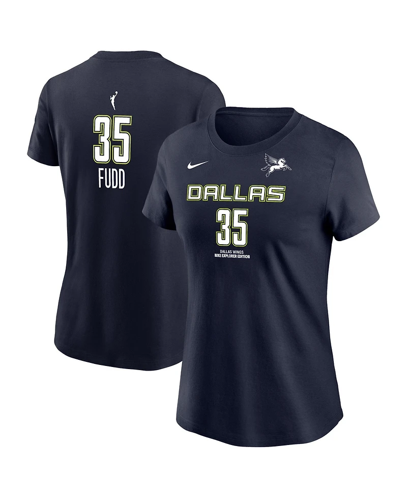 Nike Women's Dallas Wings Azzi Fudd Explorer Edition Printed Graphic Relaxed-Fit T-Shirt