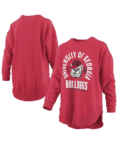 Pressbox Women's Georgia Bulldogs Blitz Screen-Print Dropped-Shoulder Long-Sleeve T-Shirt
