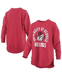 Pressbox Women's Georgia Bulldogs Blitz Screen-Print Dropped-Shoulder Long-Sleeve T-Shirt
