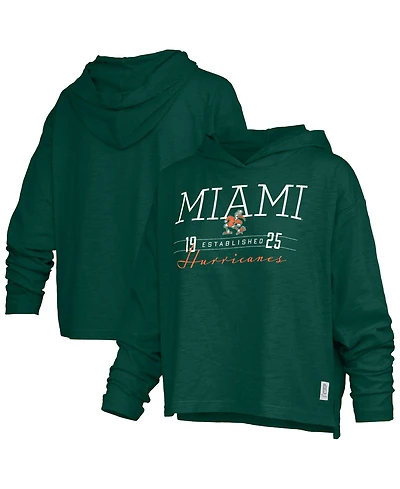 Pressbox Women's Castillo Long-Sleeve Hooded Slub T-Shirt
