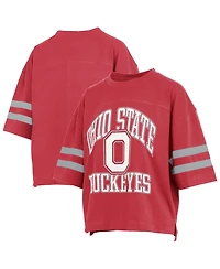 Pressbox Women's Ohio State Buckeyes Wayne Tyler Cropped T-Shirt