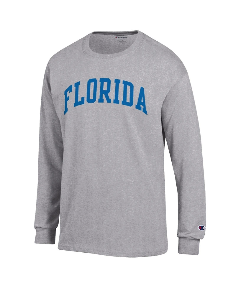 Champion Men's Heather Gray Florida Gators Basic Arch Long Sleeve T-Shirt