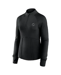 Fanatics Women's Black Miami Dolphins Elements Quarter-Zip Sweatshirt