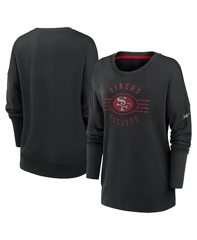 Nike Women's Black San Francisco 49ers Playback Icon Dri-fit Sweatshirt