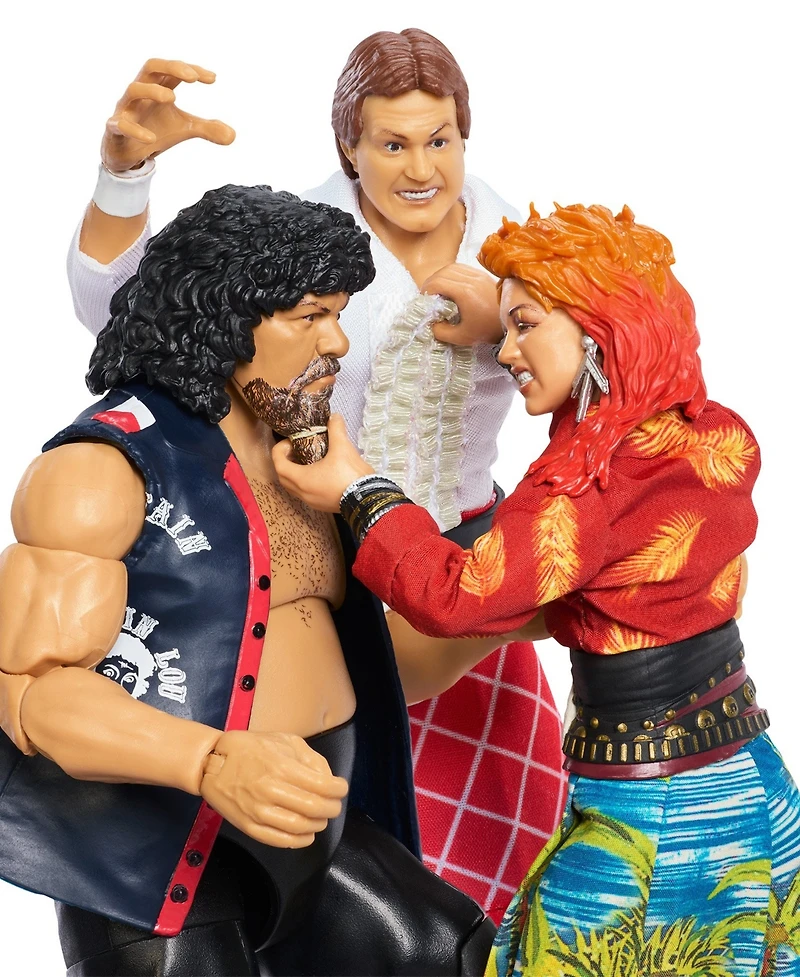 Mattel 3-Pack "Rowdy" Roddy Piper, Captain Lou Albano Cyndi Lauper Wwe Sdcc Exclusive Elite Collection Action Figure