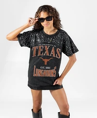 Gameday Couture Women's Texas Longhorns the Zone Washed Micro Rhinestone T-Shirt