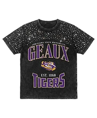 Gameday Couture Women's the Zone Lsu Tigers Drop-Shoulder Micro Rhinestone T-Shirt