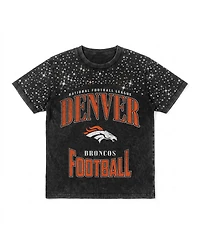 Gameday Couture Women's Denver Broncos the Zone Washed Micro Rhinestone Drop-Shoulder Relaxed-Fit T-Shirt