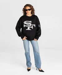 Gameday Couture Women's San Francisco 49ers Oversized Dropped-Shoulder Sweatshirt