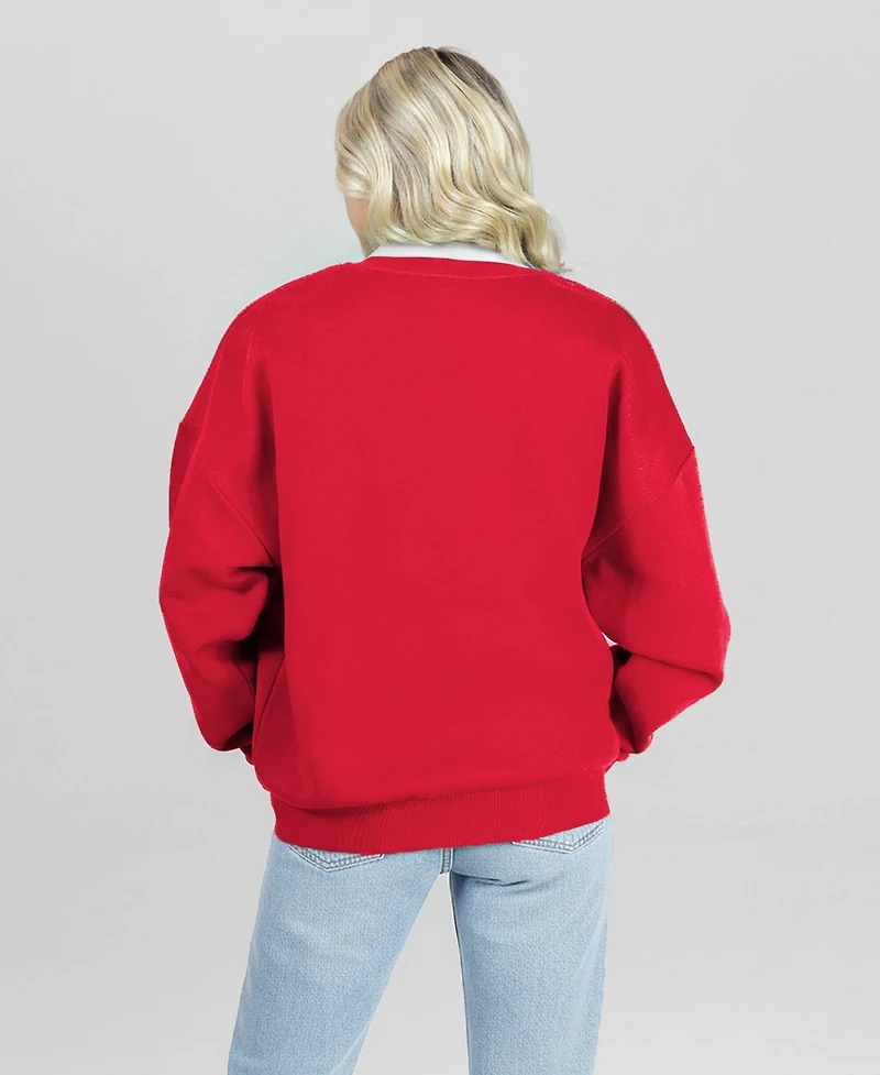 Gameday Couture Women's Ohio State Buckeyes Oversized Fleece Crewneck Sweatshirt