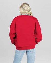 Gameday Couture Women's Ohio State Buckeyes Oversized Fleece Crewneck Sweatshirt