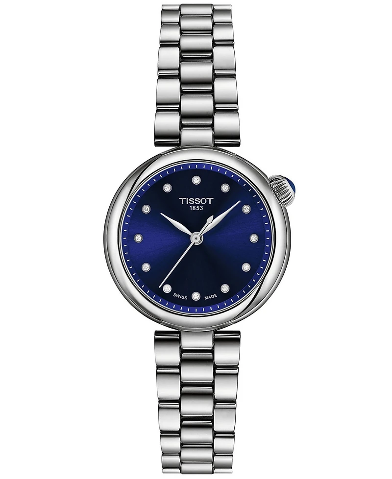 Tissot Women's Desir Quartz Silver-Tone Stainless Steel Bracelet Watch, 28mm