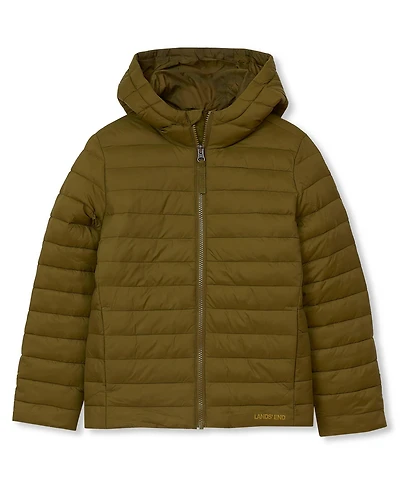 Lands' End Kids Husky FeatherFree Insulated Hooded Packable Jacket