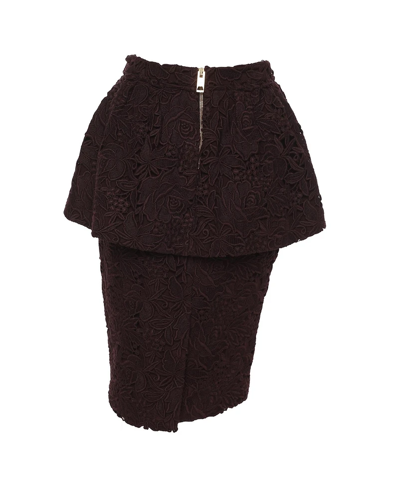 Pre-Owned Burberry Women's Lace Pencil Skirt