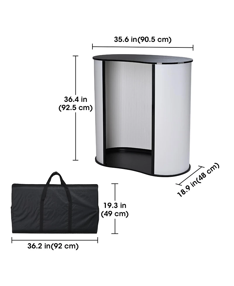 Yescom 2 Pack Portable Tradeshow Podium Table Display Exhibition Counter Stand with Carrying Bag