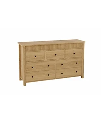 homfan 7-Drawer Dresser for Bedroom Wooden Chest of Drawers, Fluted Tv Stand, Storage Organizer for Living Room, Hallway or Entryway