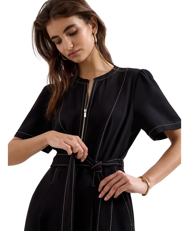 Phase Eight Women's Alix Contrast Stitch Zip Jumpsuit