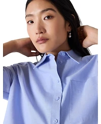 Whistles Women's Boxy Oxford Cotton Shirt