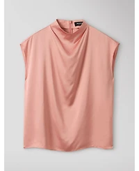 Whistles Women's Cowl Neck Satin Halter Top