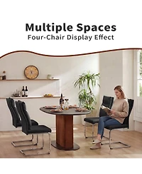 Slickblue Modern Dining Chair Set of 2 with Soft Cushion Backrest and Legs