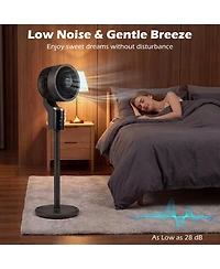 Costway Pedestal Fan for Bedroom, Compact Oscillating Standing