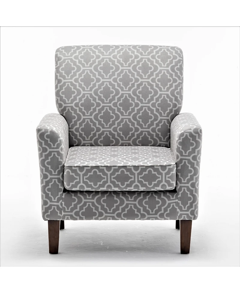 Slickblue Polyester Blend Accent Chair with Solid Wood Legs and Cushion Seat