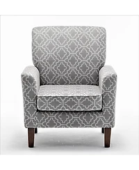 Slickblue Polyester Blend Accent Chair with Solid Wood Legs and Cushion Seat