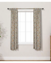 Fabdivine Mrignayani Artisan Block Print Floral Curtains