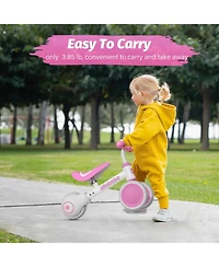 Allobebe Baby Balance Bike, Carbon-Steel, 3-Wheel Adjustable-Seat Ride-On, Ages 1-3