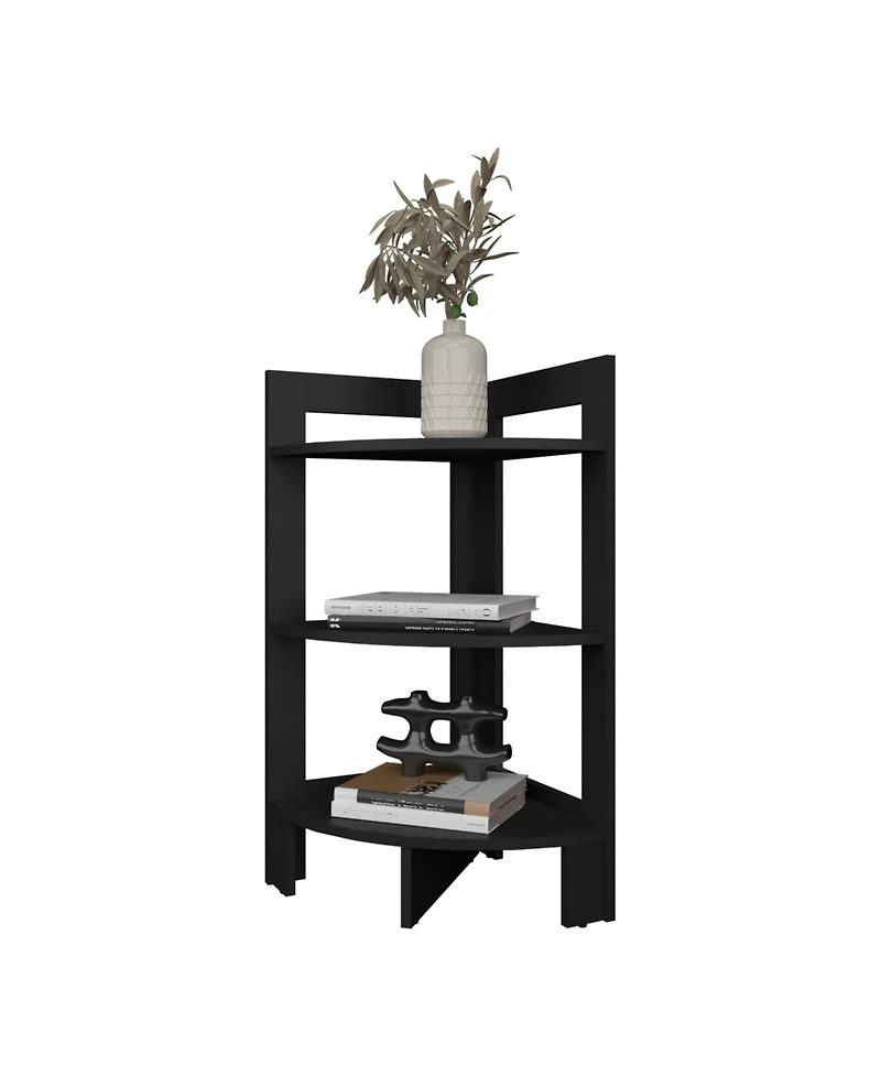 Fm Furniture Gisela Corner Shelf With Three Shelves