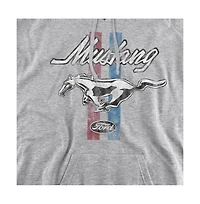 Mustang Men's Ford Stripes Graphic Kangaroo-Pocket Pullover Hoodie