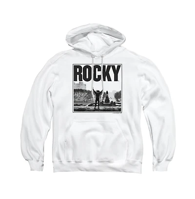 Rocky Men's Top Of The Stairs Pull-Over Long-Sleeve Graphic Cotton-Blend Hoodie