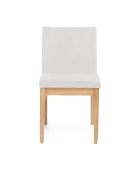 Flynama Set of 2 Contemporary Armless Rubberwood Dining Chairs, 300 Lbs Weight Capacity