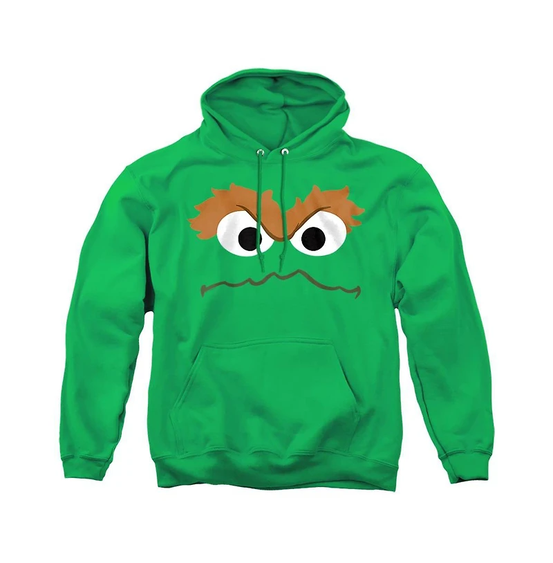 Sesame Street Men's Oscar Face Graphic Pullover Hoodie