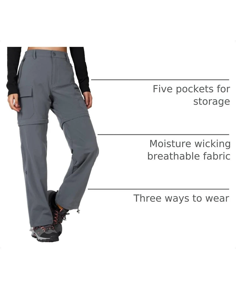 Piscifun Women's Convertible Lightweight Stretch Pants