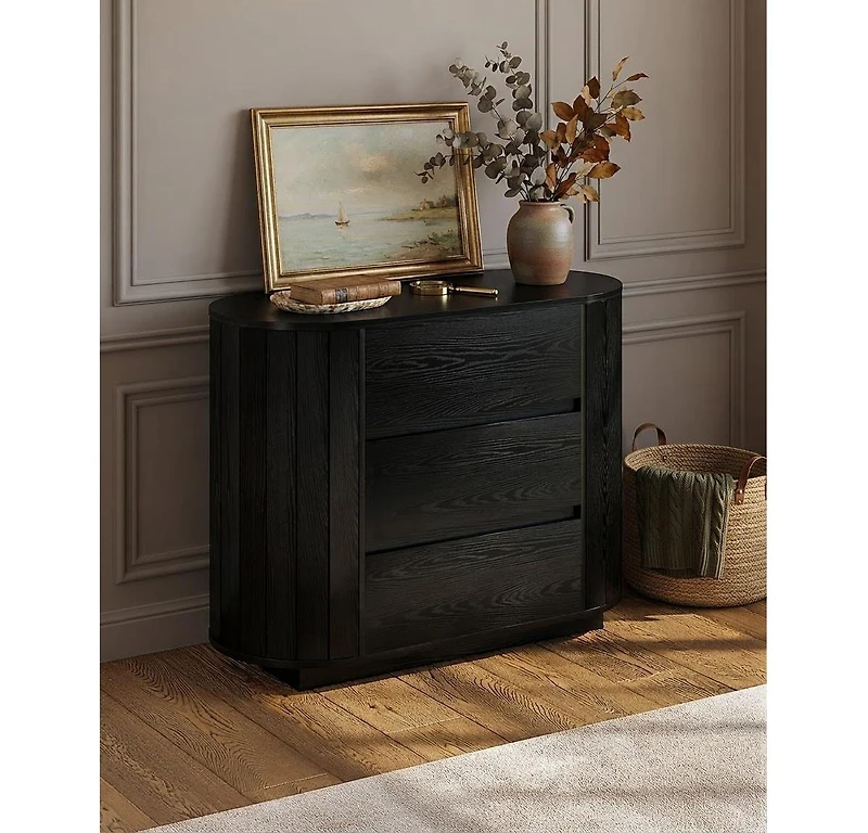 Tribesigns Oversized Nightstand with 3 Drawers Set of 2