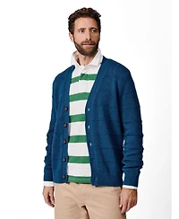Aubin Men's Rainham Checked V-Neck Regular-Fit Cardigan