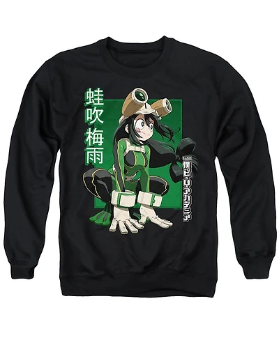 My Hero Academia Men's Tsuyu Asui Heroic Pose Graphic Long-Sleeve Crewneck Sweatshirt