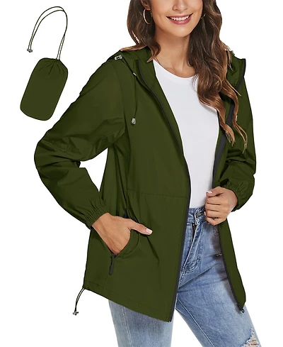 Piscifun Women's Waterproof Lightweight Packable Windbreaker