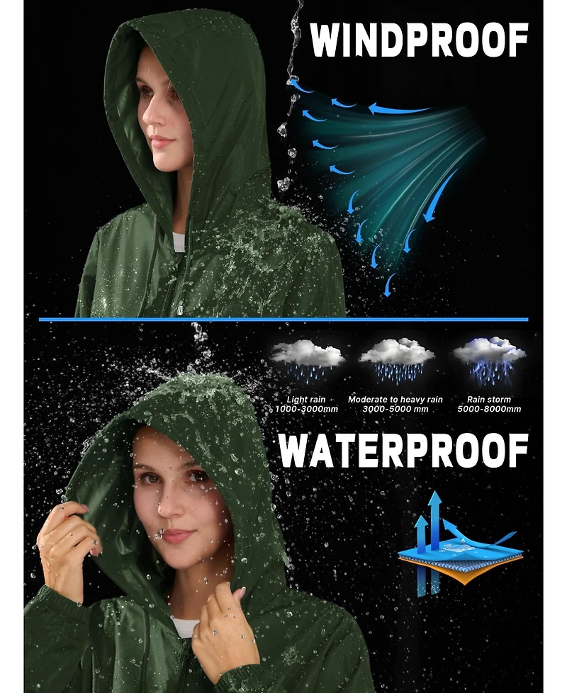 Piscifun Women's Waterproof Packable Lightweight Jacket