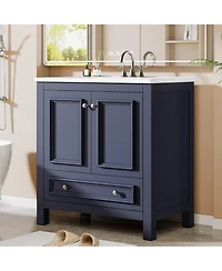 Tribesigns 30" Bathroom Vanity with Sink, Bathroom Vanities Cabinet